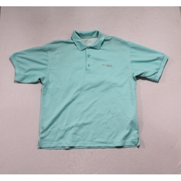 Columbia PFG Men Blue Polo Fishing Water Size Large - Picture 2 of 9